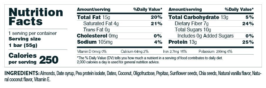 NuZest Clean Lean Protein Bar Almond &amp; Vanilla-Box 12 bars (55 g) Box