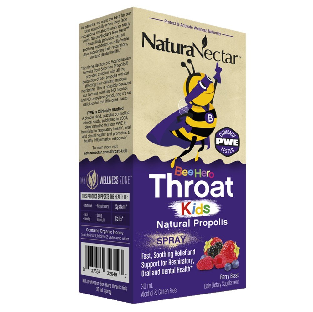 NaturaNectar BeeHero Throat Kids Natural Propolis 30 mL Spray