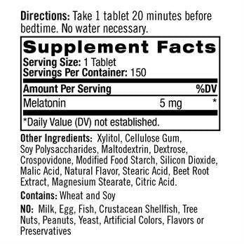 Natrol Melatonin 5 mg Fast Dissolve Strawberry 150 Tablet