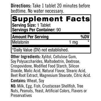 Natrol Melatonin 1 mg Fast Dissolve 90 Tablet
