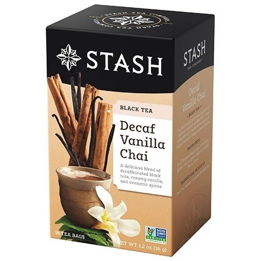 Stash Tea Decaf Vanilla Chai 18 Bags Box