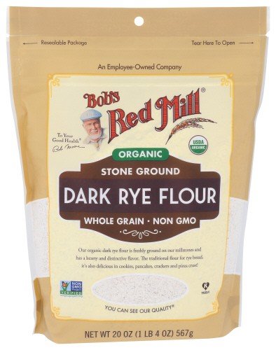 Bobs Red Mill Organic Dark Rye Flour 20 oz Bag