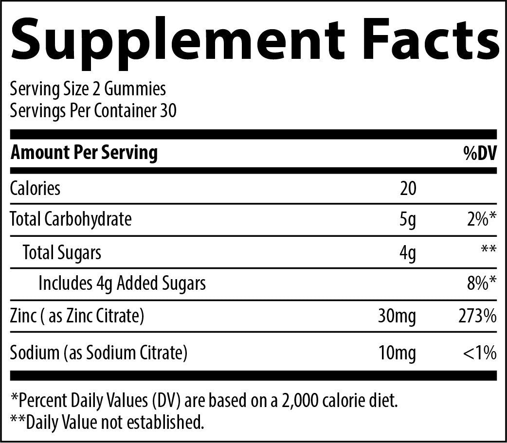 Trace Minerals Zinc Gummy 60 Gummy