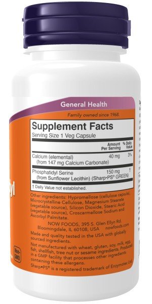 Now Foods Soy-Free Phosphatidyl Serine 150 mg 60 VegCap