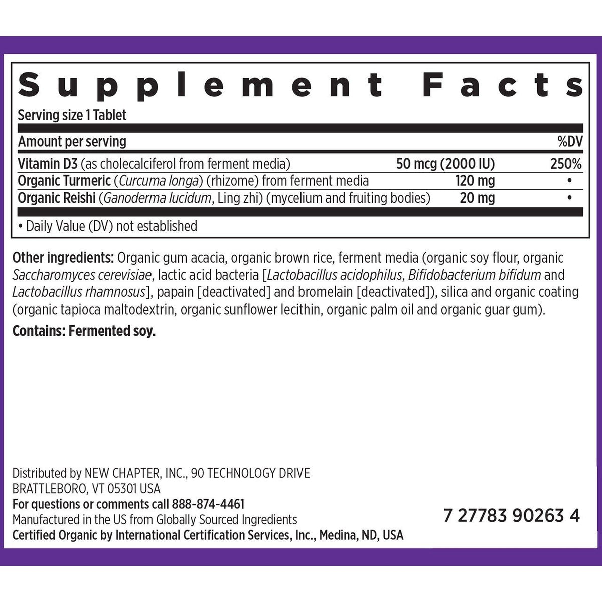 New Chapter Fermented Vitamin D3 90 Tablet