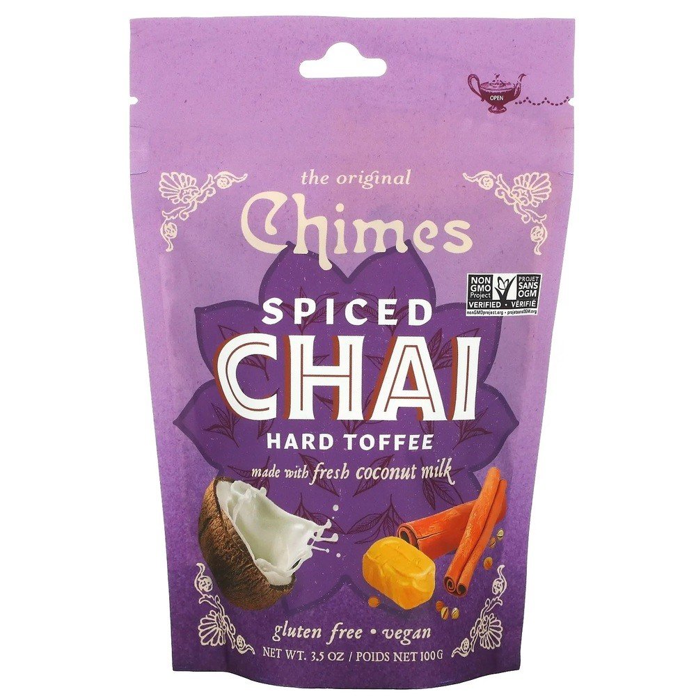 Chimes Spiced Chai Hard Toffee 3.5 oz Bag