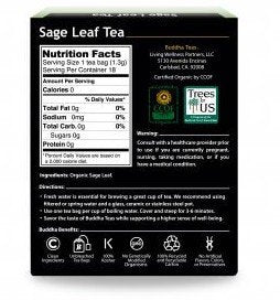 Buddha Teas Organic Sage Tea 18 Bag Box