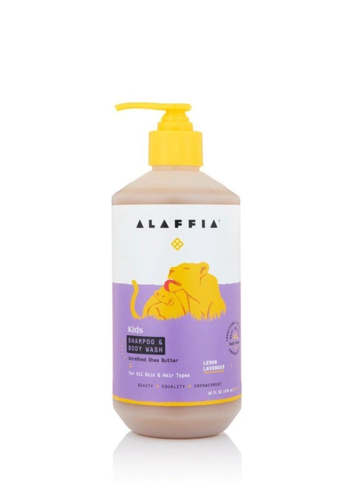 Alaffia Kids Shampoo &amp; Body Wash Lemon Lavender 16 oz Liquid