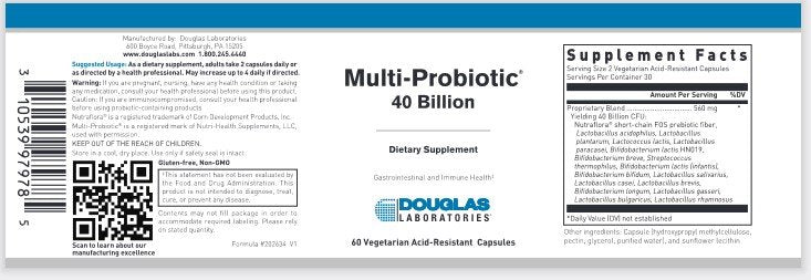 Douglas Laboratories Multi-Probiotic 40 Billion 60 VegCaps