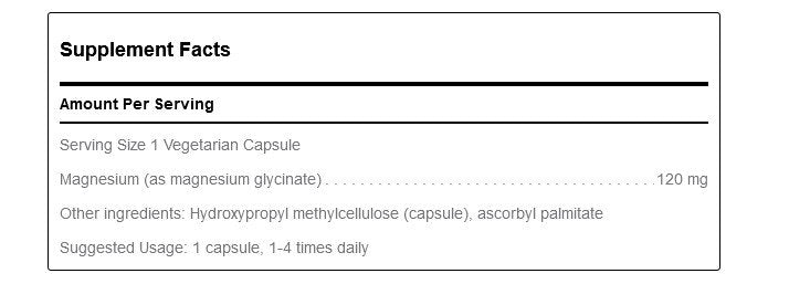 Douglas Laboratories Magnesium Glycinate 120 VegCaps