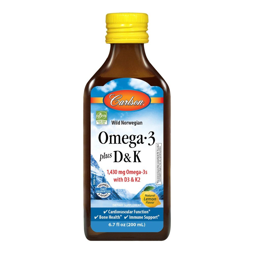 Carlson Laboratories Omega-3 + D & K 200 mL Liquid