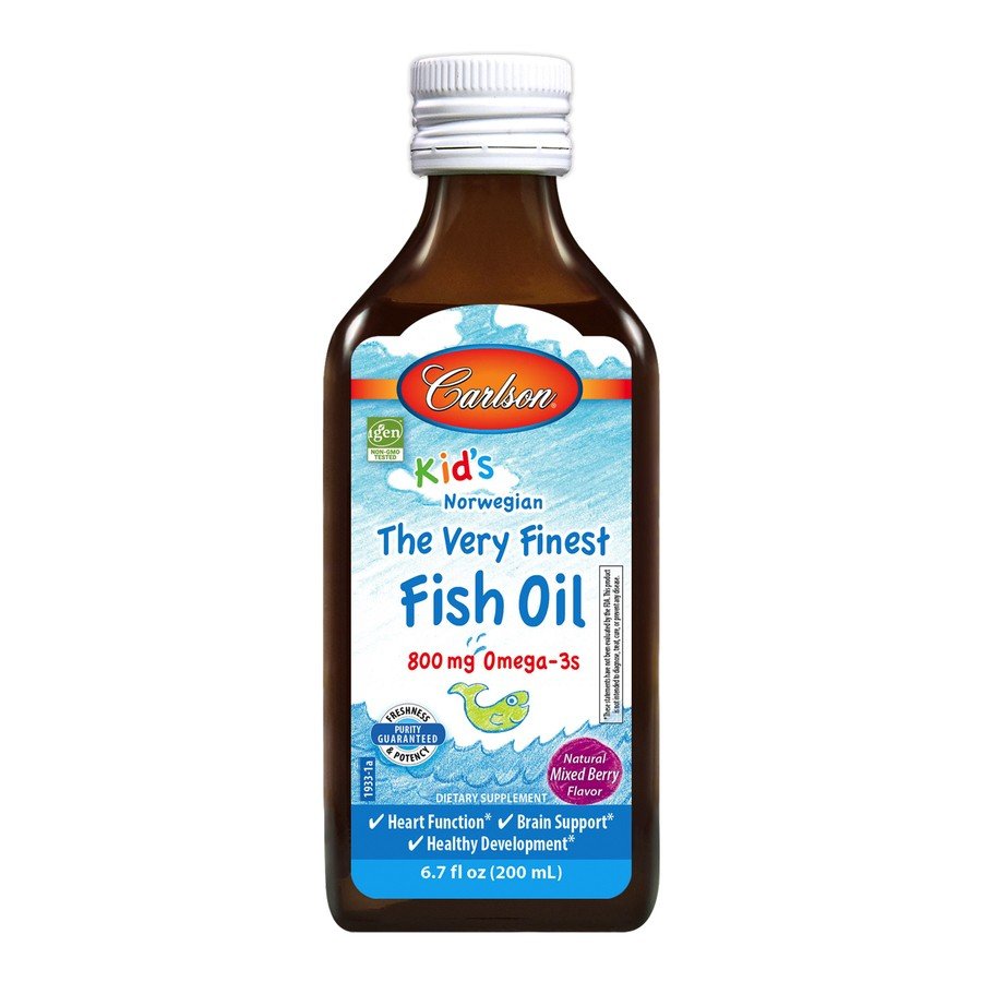 Carlson Laboratories Kid&#39;s The Very Finest Fish Oil, Mixed Berry 200 mL Liquid