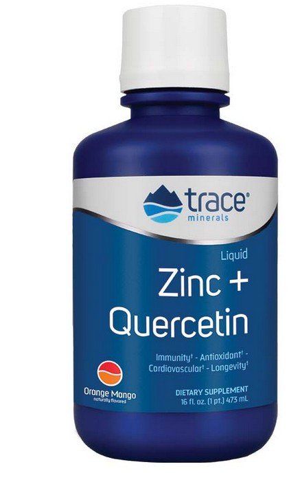 Trace Minerals Liquid Zinc + Quercetin 16 oz Liquid