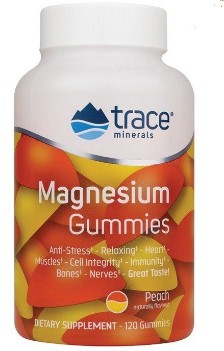 Trace Minerals Magnesium Gummies Peach 120 Gummy