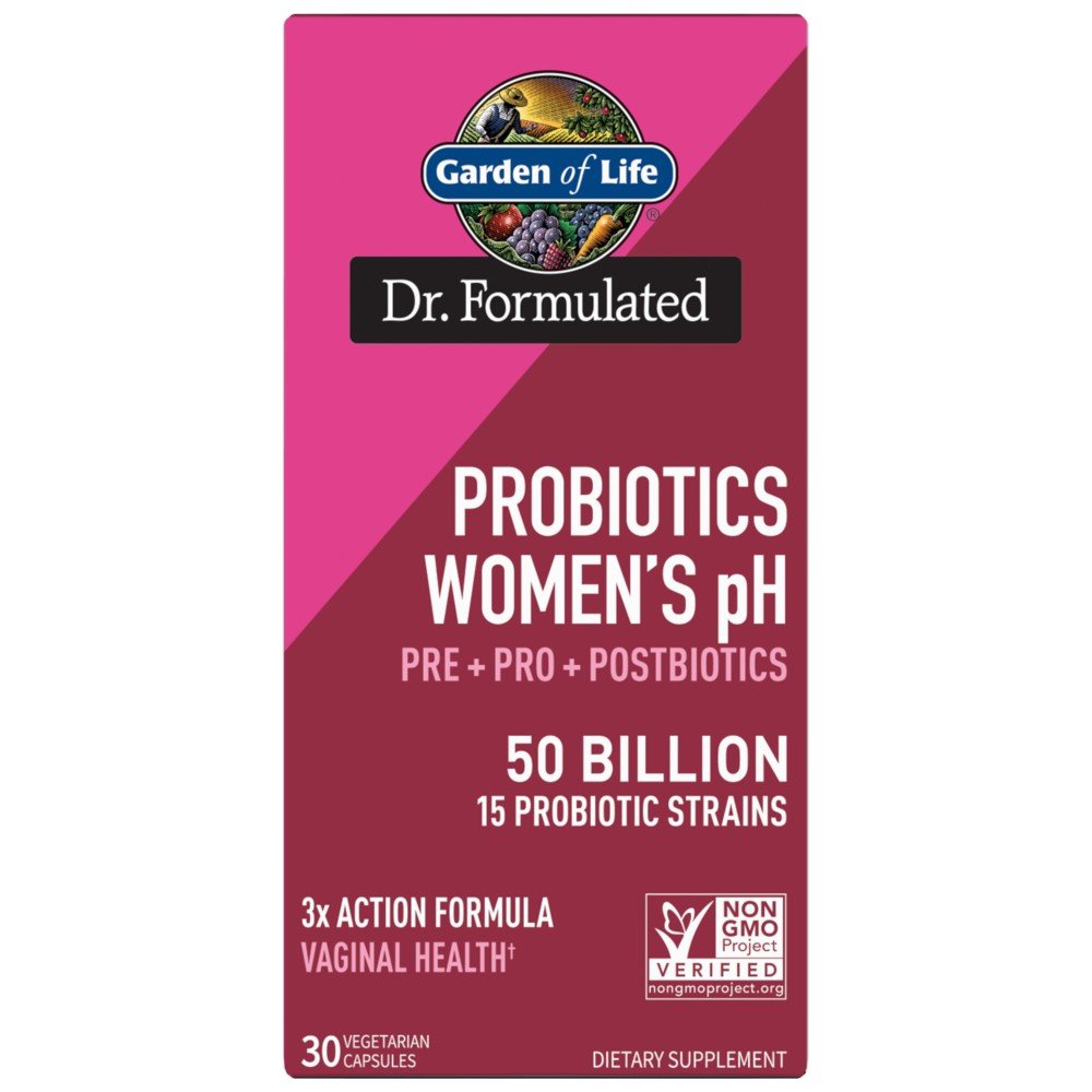 Garden of Life Dr. Formulated Probiotic Women&#39;s pH Pre+Pro+Postbiotics 50 Billion 30 Capsule