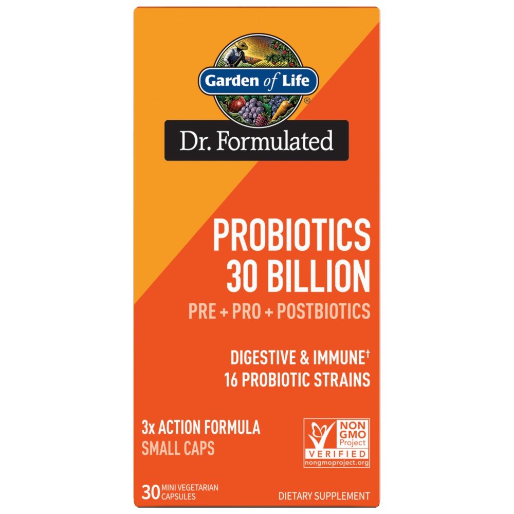 Garden of Life Dr. Formulated Probiotics 30 Billion Pre+Pro+Postbiotics 30 Capsule