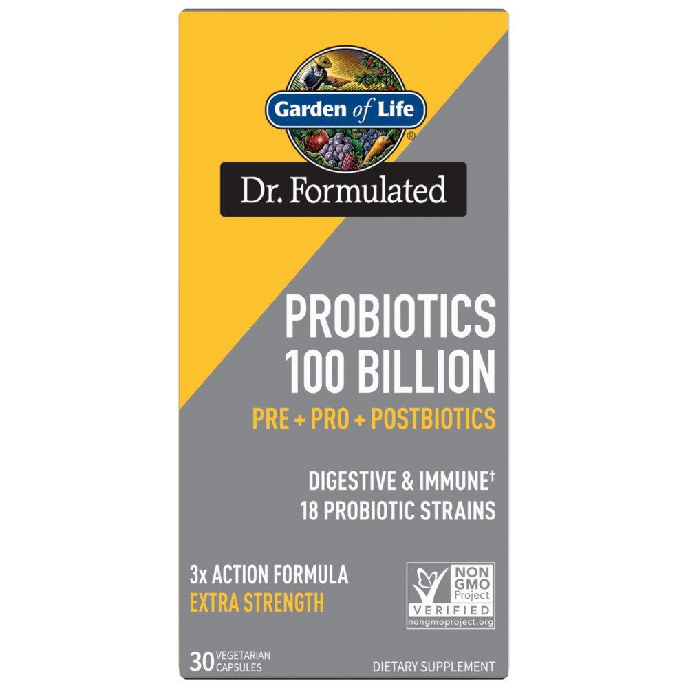 Garden of Life Dr. Formulated Probiotics 100 Billion Pre+Pro+Postbiotics 30 Capsule