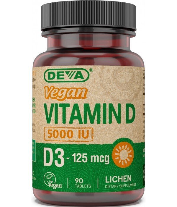 Deva Vegan Vegan Vitamin D3 5000 IU 90 Tablet