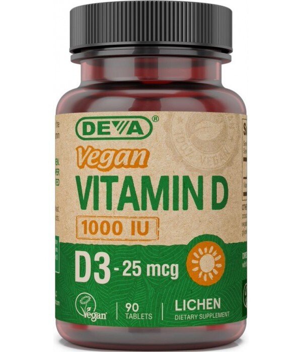 Deva Vegan Vegan Vitamin D3 - 1000 IU 90 Veg Tablet