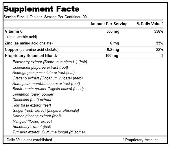 Deva Vegan Vegan Vitamin C 500 mg w/ Elderberry 90 Tablet