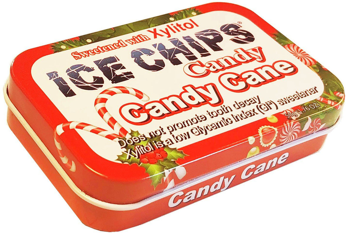 Ice Chips Candy Hand Craftted Candy Tin Candy Cane 1.76 oz Candy