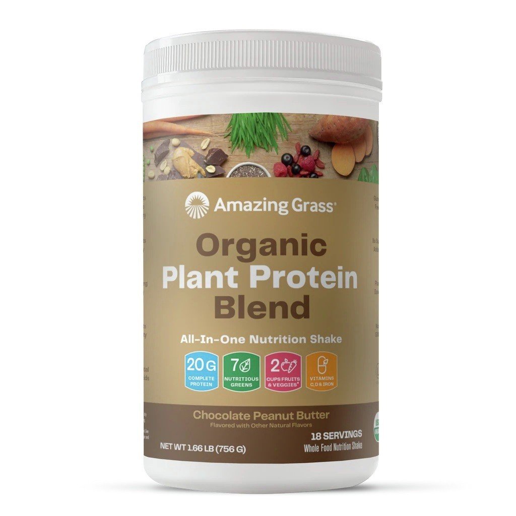 Amazing Grass Organic Plant Protein Blend Chocolate Peanut Butter 1.66 lb Powder