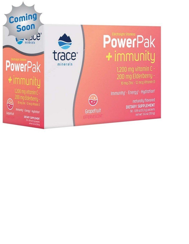 Trace Minerals Electrolyte Stamina Power Pak + Immunity - Grapefruit 30 Packets Box