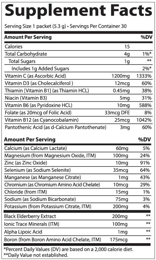 Trace Minerals Electrolyte Stamina Power Pak + Immunity - Grapefruit 30 Packets Box