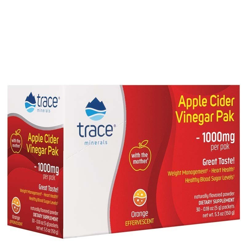 Trace Minerals Apple Cider Vinegar Pack 30 Packets Box