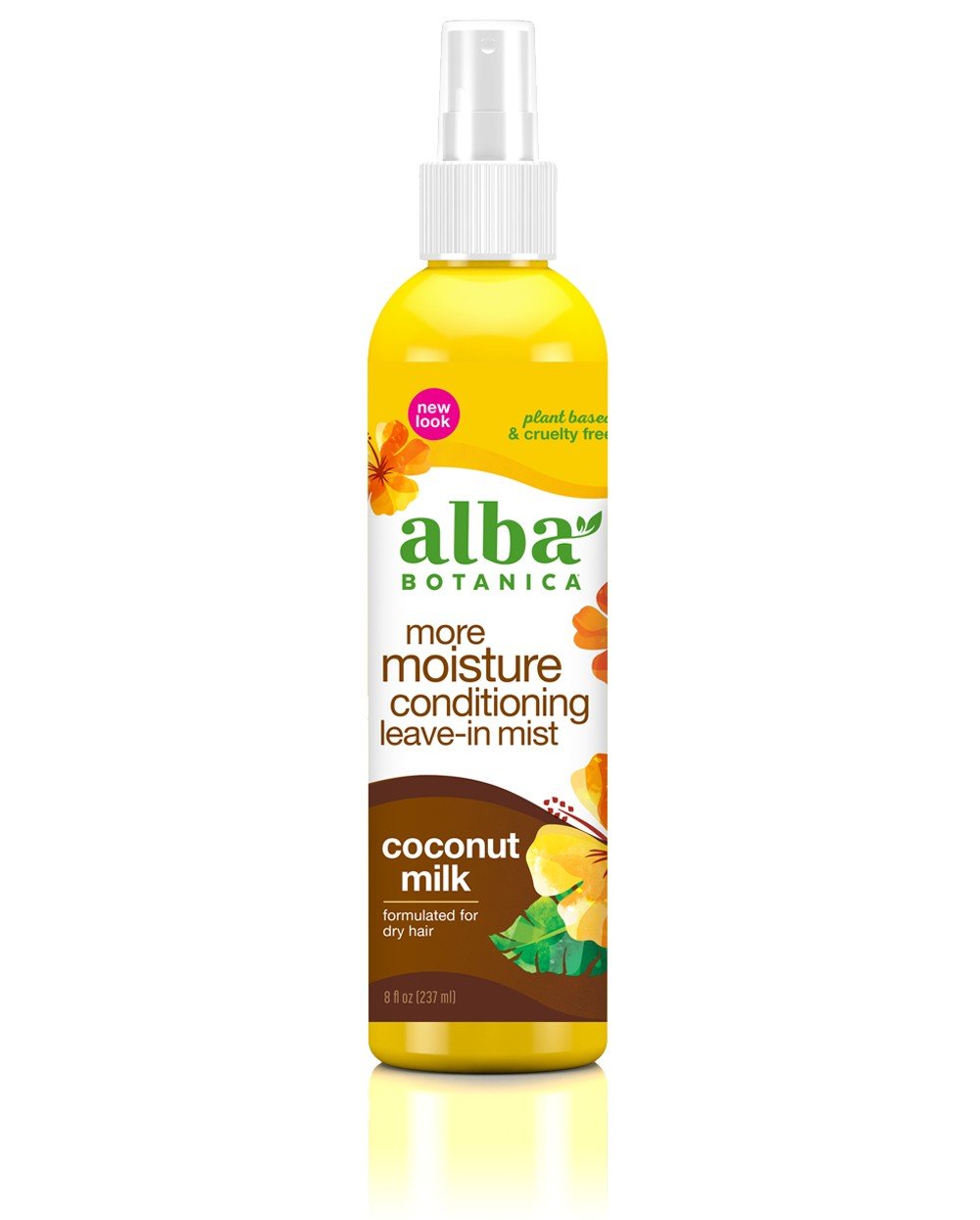 Alba Botanica More Moisture Leave-In Conditioning Mist Coconut Milk 8 oz Spray