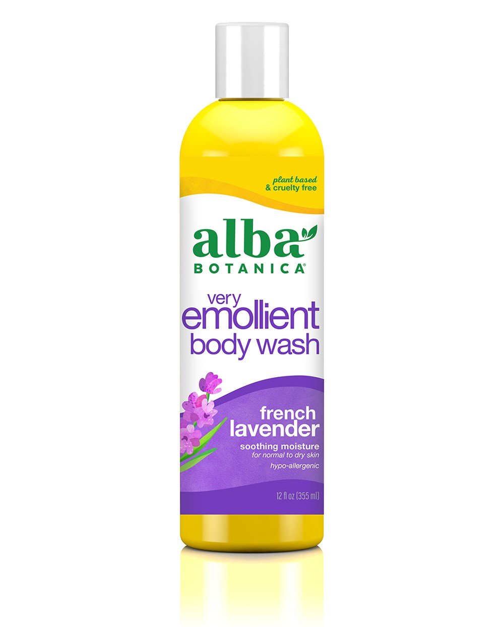 Alba Botanica Very Emollient Body Wash French Lavender 12 oz Lotion