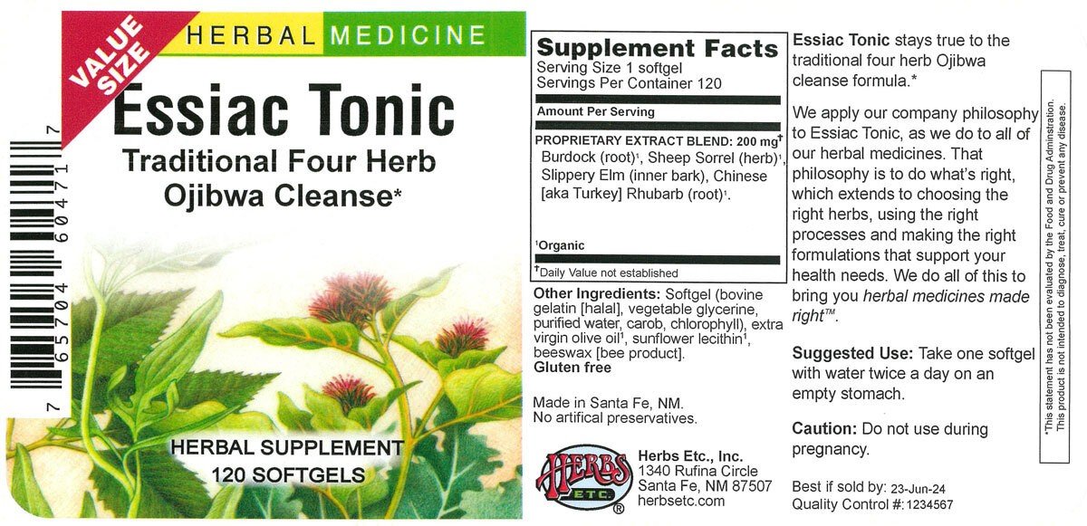 Herbs Etc Essiac Tonic 120 Softgel