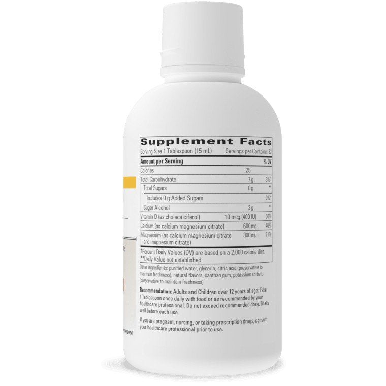 Integrative Therapeutics Liquid Calcium Magnesium 2:1 Cal/Mag Ratio - Orange Vanilla Flavored 16 oz Liquid