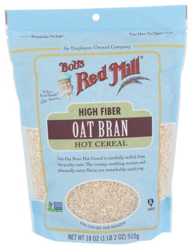 Bobs Red Mill High Fiber Oat Bran Hot Cereal 18 oz Bag