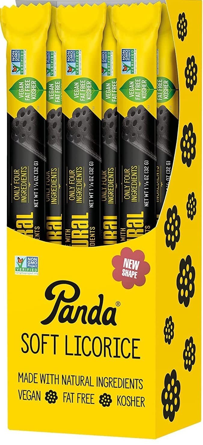 Panda Licorice Licorice Soft Black Stick-Box 20 (1.1 oz) Bars Box