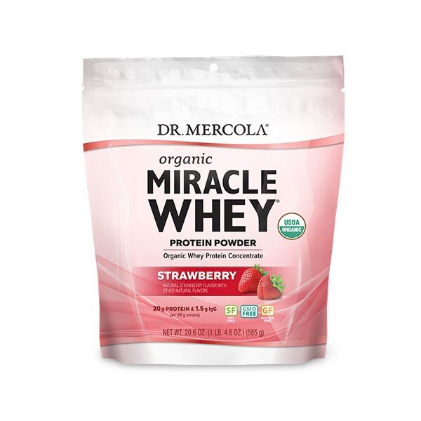 Dr. Mercola Organic Miracle Whey Strawberry 1 lb Powder