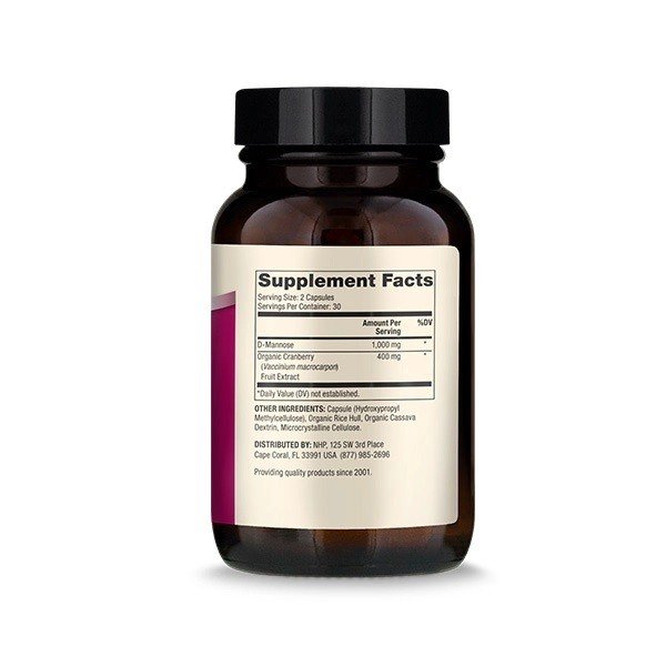 Dr. Mercola D-Mannose and Cranberry Extract 60 Capsule