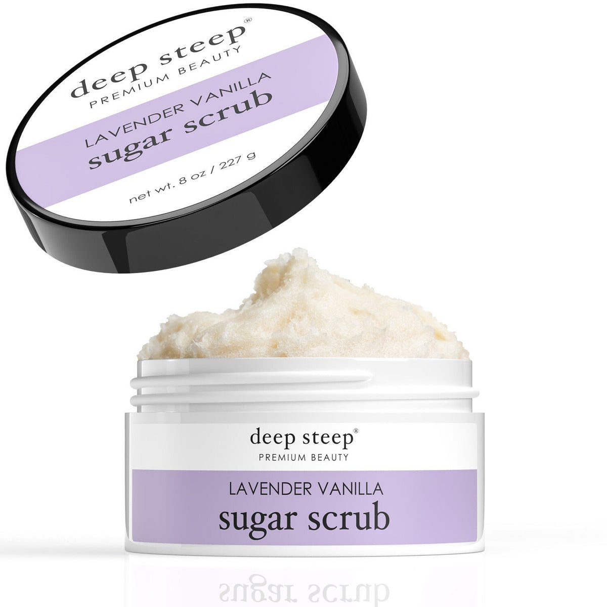 Deep Steep Sugar Scrub Lavender Vanilla 8 oz Container