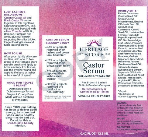 Heritage Store Castor Brow &amp; Lash Serum 0.42 fl oz Liquid