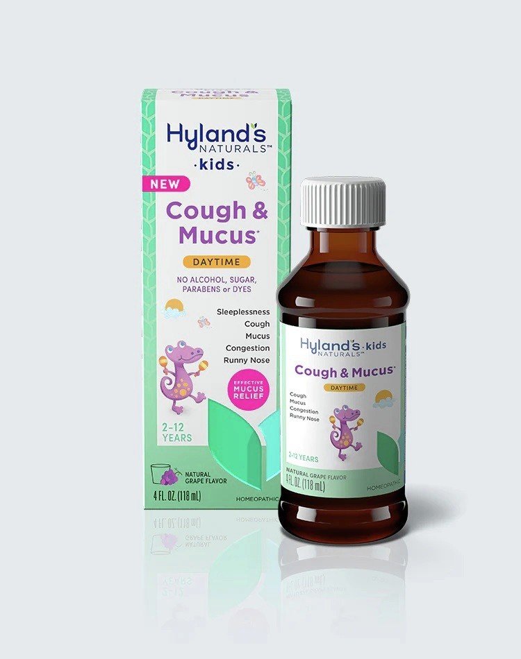 Hylands Kids Cough &amp; Mucus Daytime Grape 4 oz Liquid