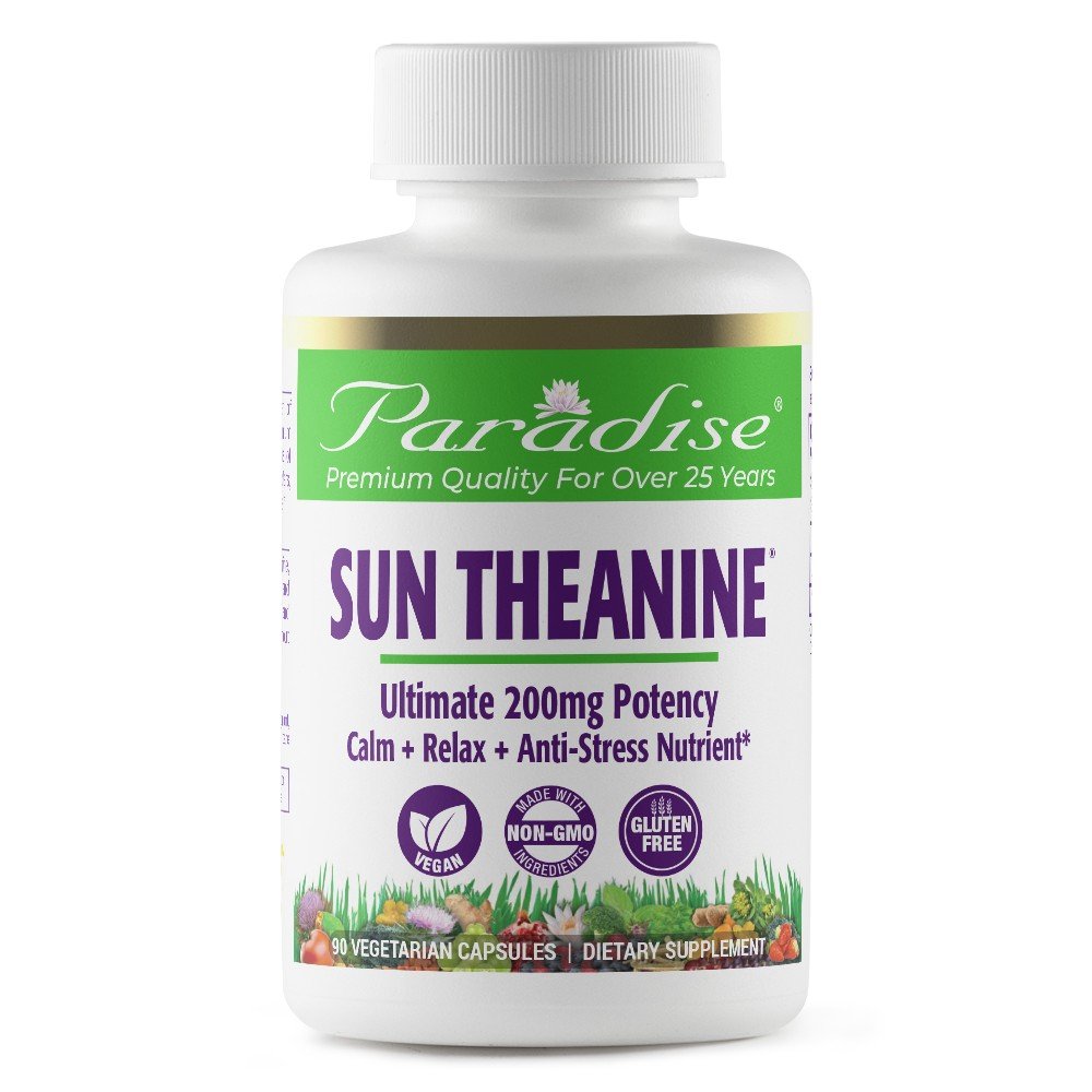 Paradise Herbs Sun Theanine Once Daily 200 mg 90 VegCap