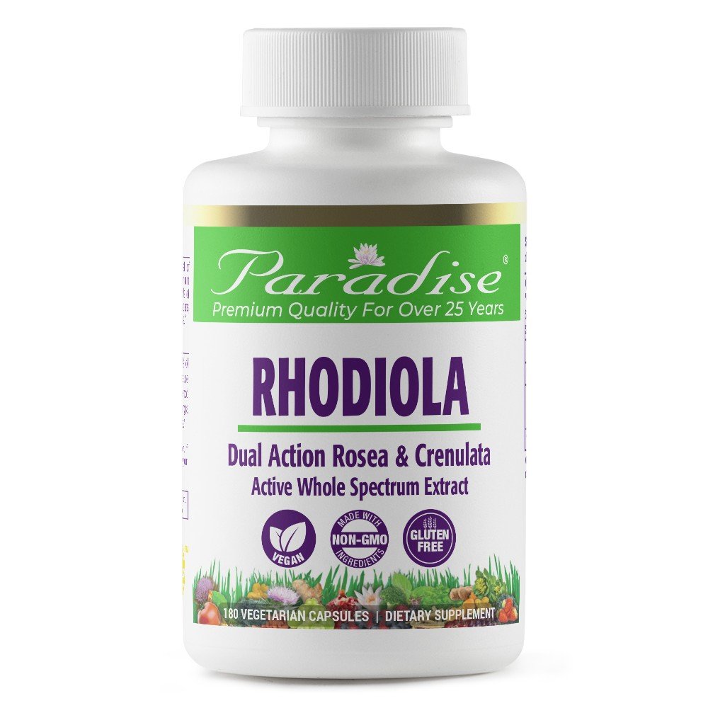 Paradise Herbs Rhodiola extract, Dual Action 180 VegCap