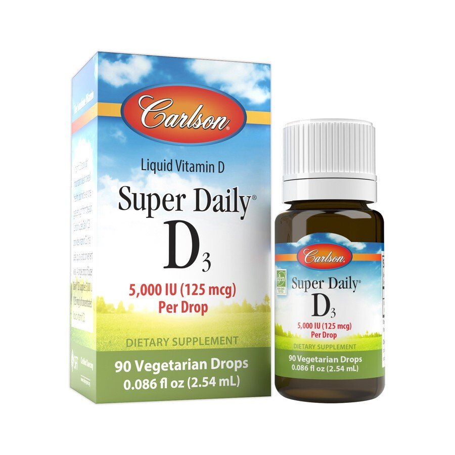 Carlson Laboratories Super Daily D3 5,000 IU (125 mcg) 0.086 fl oz (2.54 mL Liquid