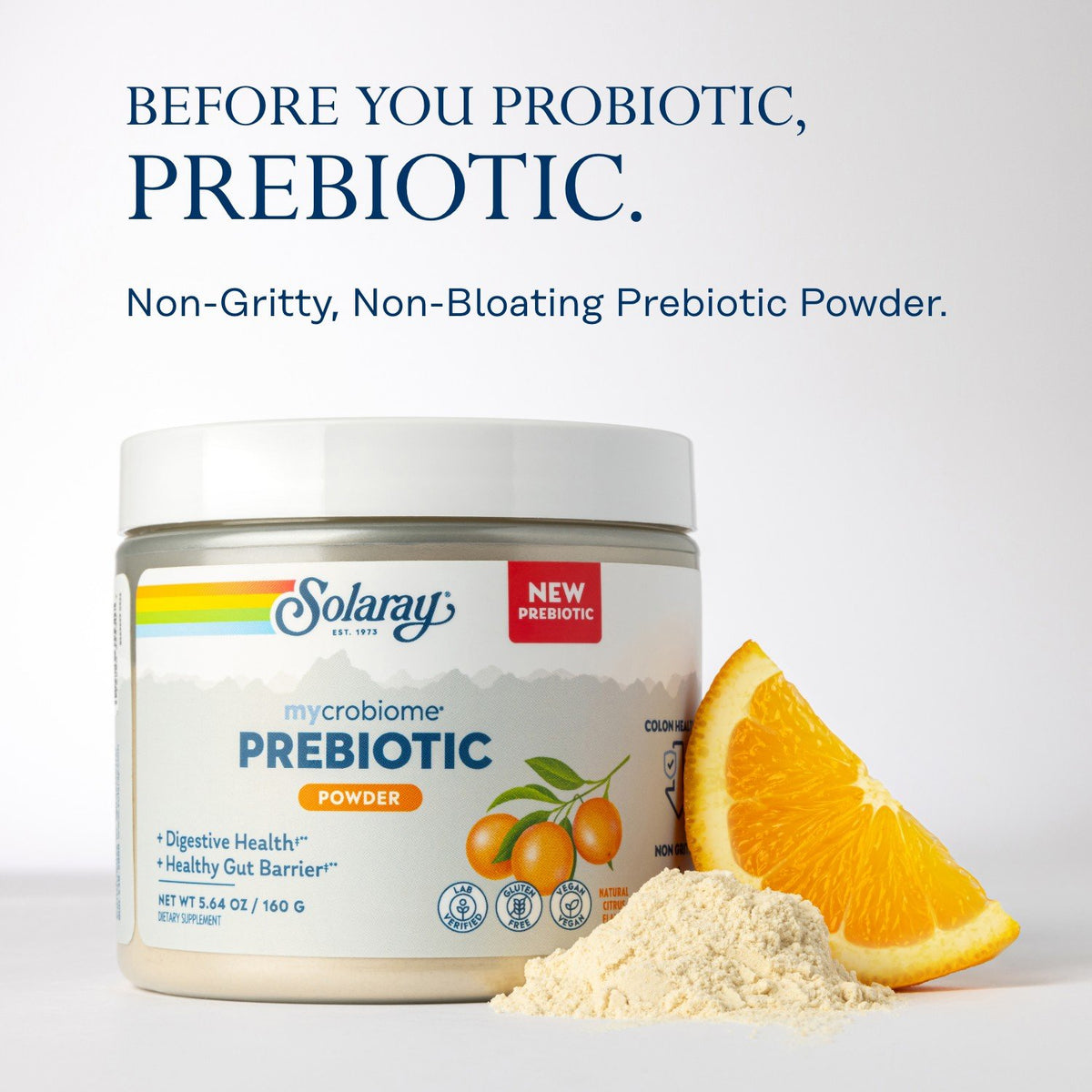 Solaray Citrus Prebiotic Fiber 5.64 oz Powder