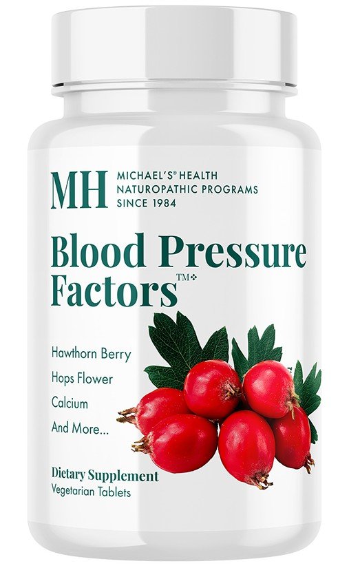 Blood Pressure Factors | Michael&#39;s Health | Hawthorn Berry | Hops Flower | Calcium | Naturopathic | Vegetarian | Dietary Supplements | 180 Tablets | VitaminLife