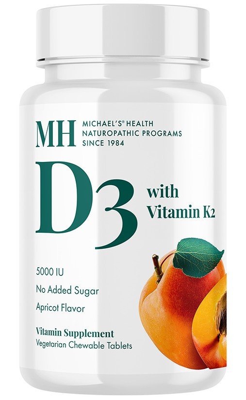 Michael's Naturopathic Vitamin D3 5000 IU with K2 90 Chewable Tablet