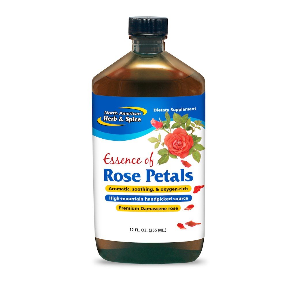North American Herb &amp; Spice Essence of Rose Petals 12 oz Liquid