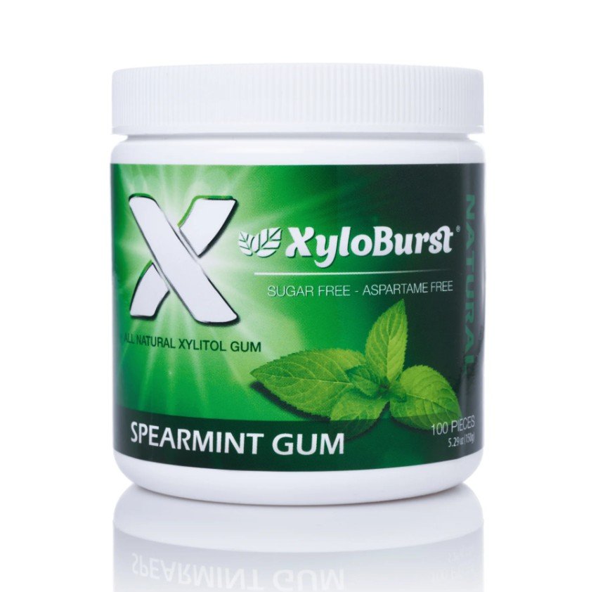 XyloBurst Spearmint Xylitol Gum 100ct Jar