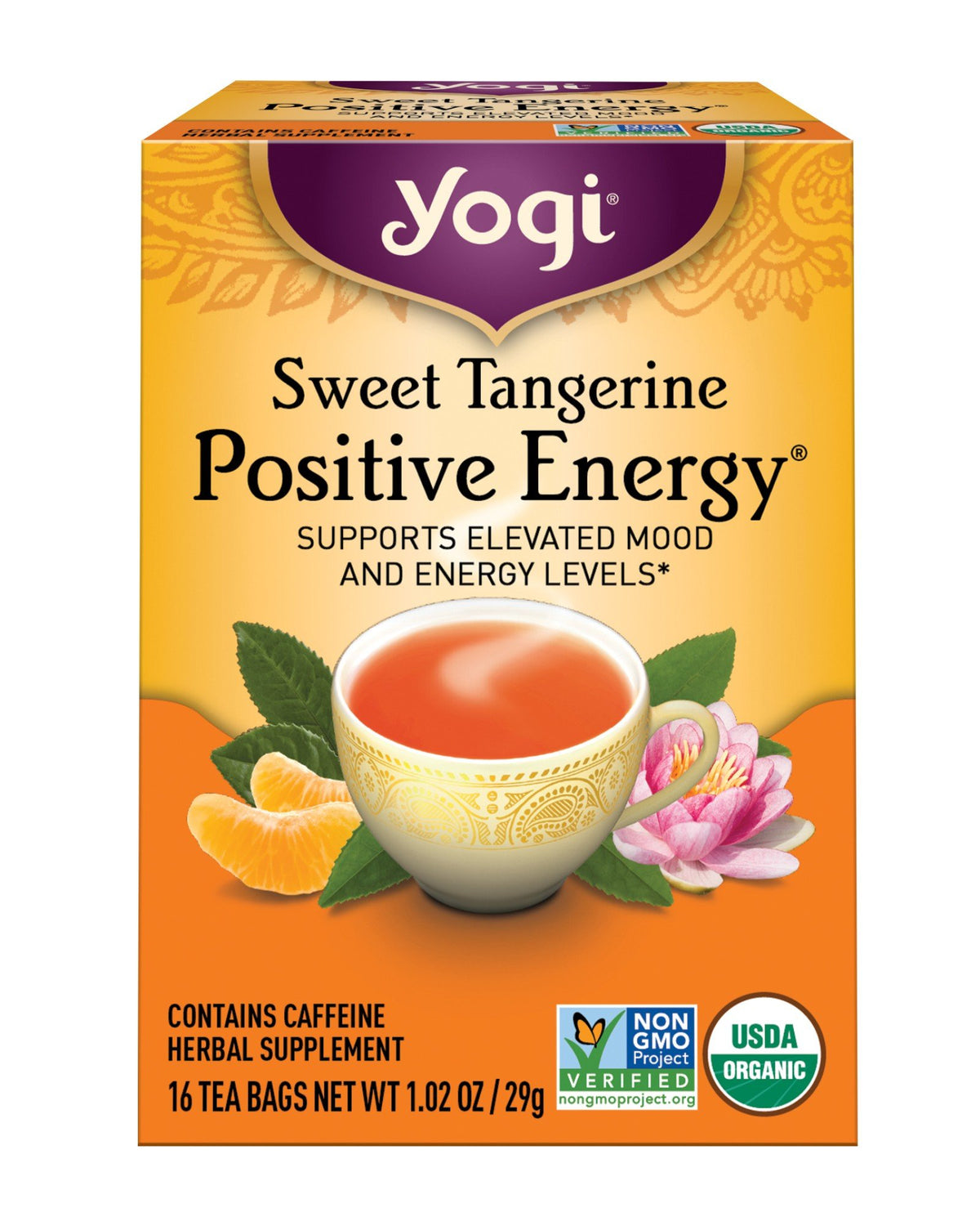 Yogi Teas Sweet Tangerine Positive Energy Tea 16 Bag
