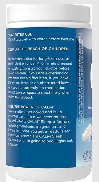 Natural Vitality Calm Sleep 120 Capsule